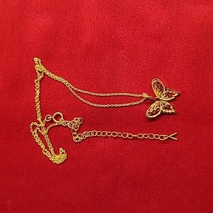 MSCO | Jewelry | Msco 4k Gold Plated Chain With Butterfly Pendent New ...